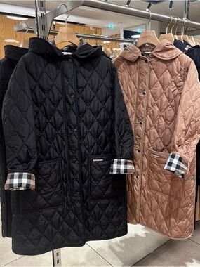 Burberry Quilted Hooded Puffer Coat - Black or Beige Parkgate New with Tag